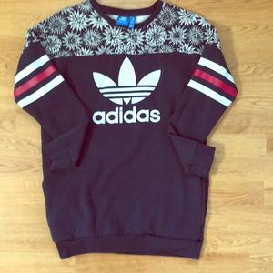 ✨ADIDAS ORIGINAL✨ Distressed Floral Sweatshirt